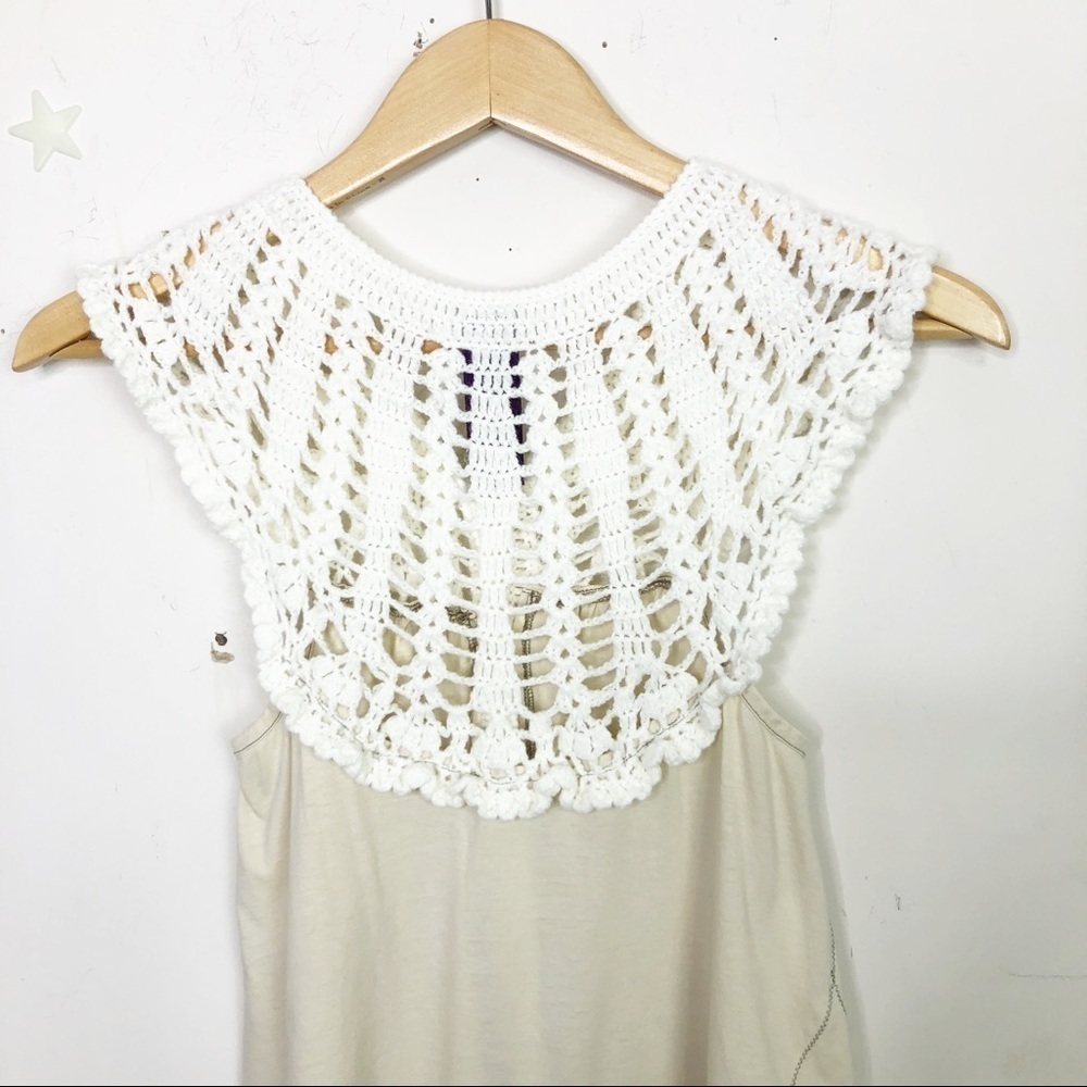 FREE people button down crochet top - Picture 7 of 12